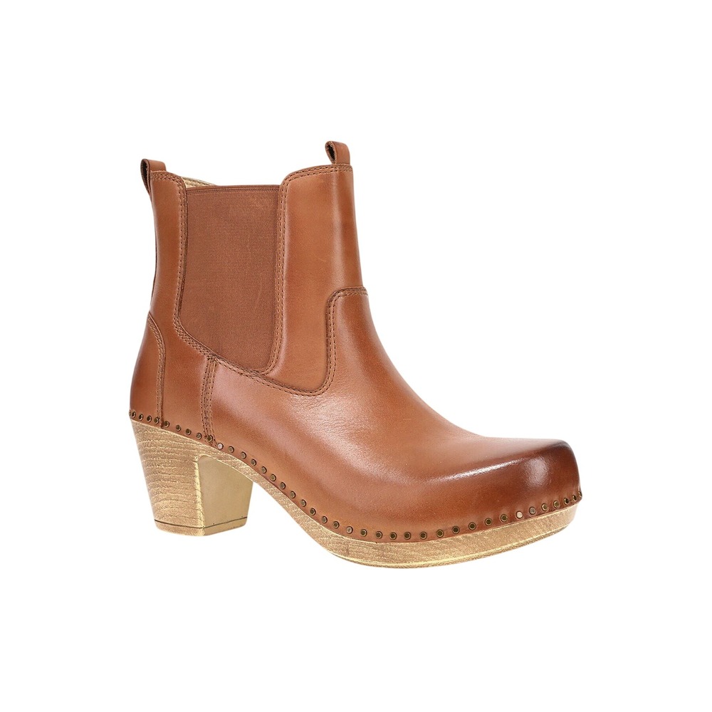 Women's Dansko Shayna Chelsea Boots Size 9 (40) Tan Burnished Calf